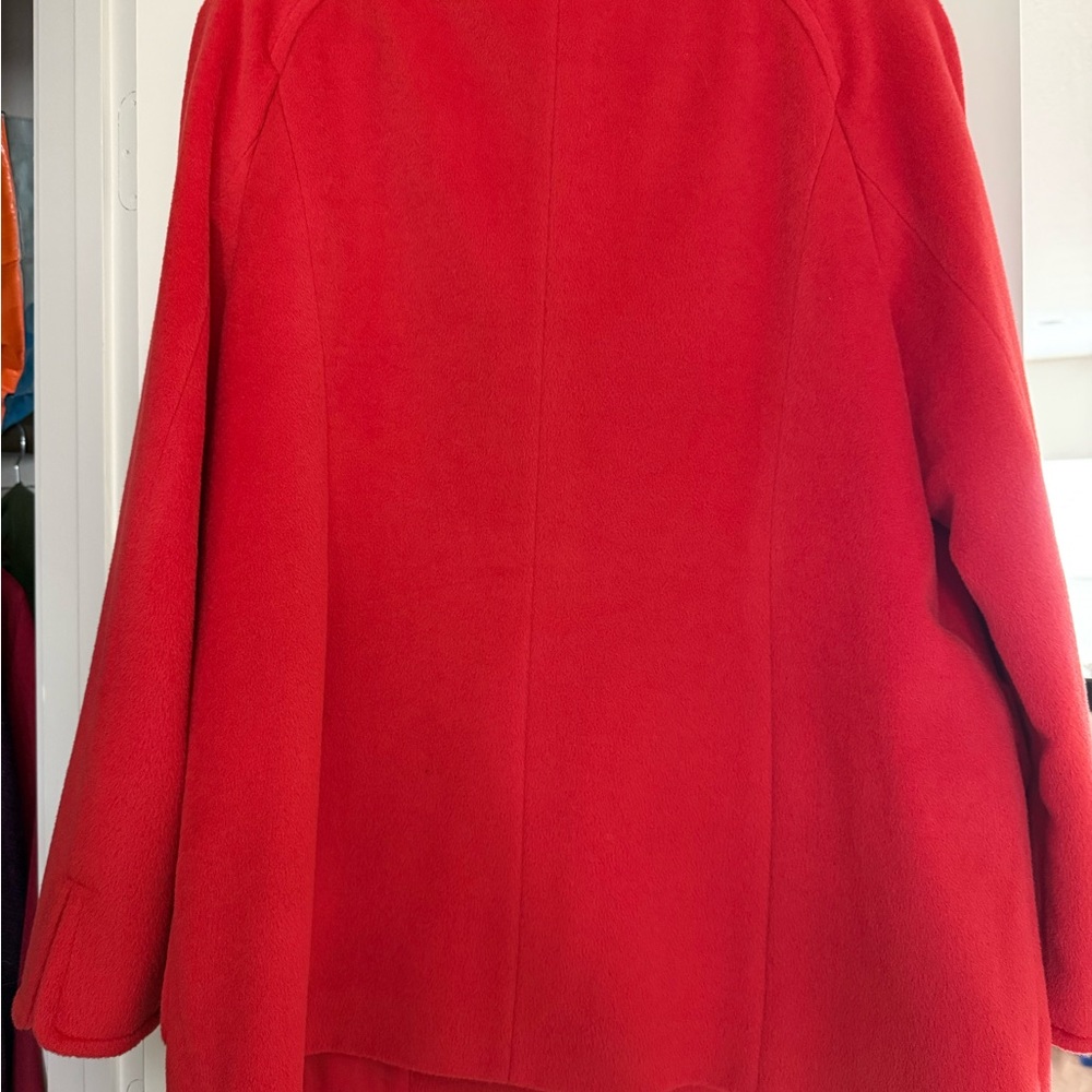 Escada Vibrant Red Pea Coat